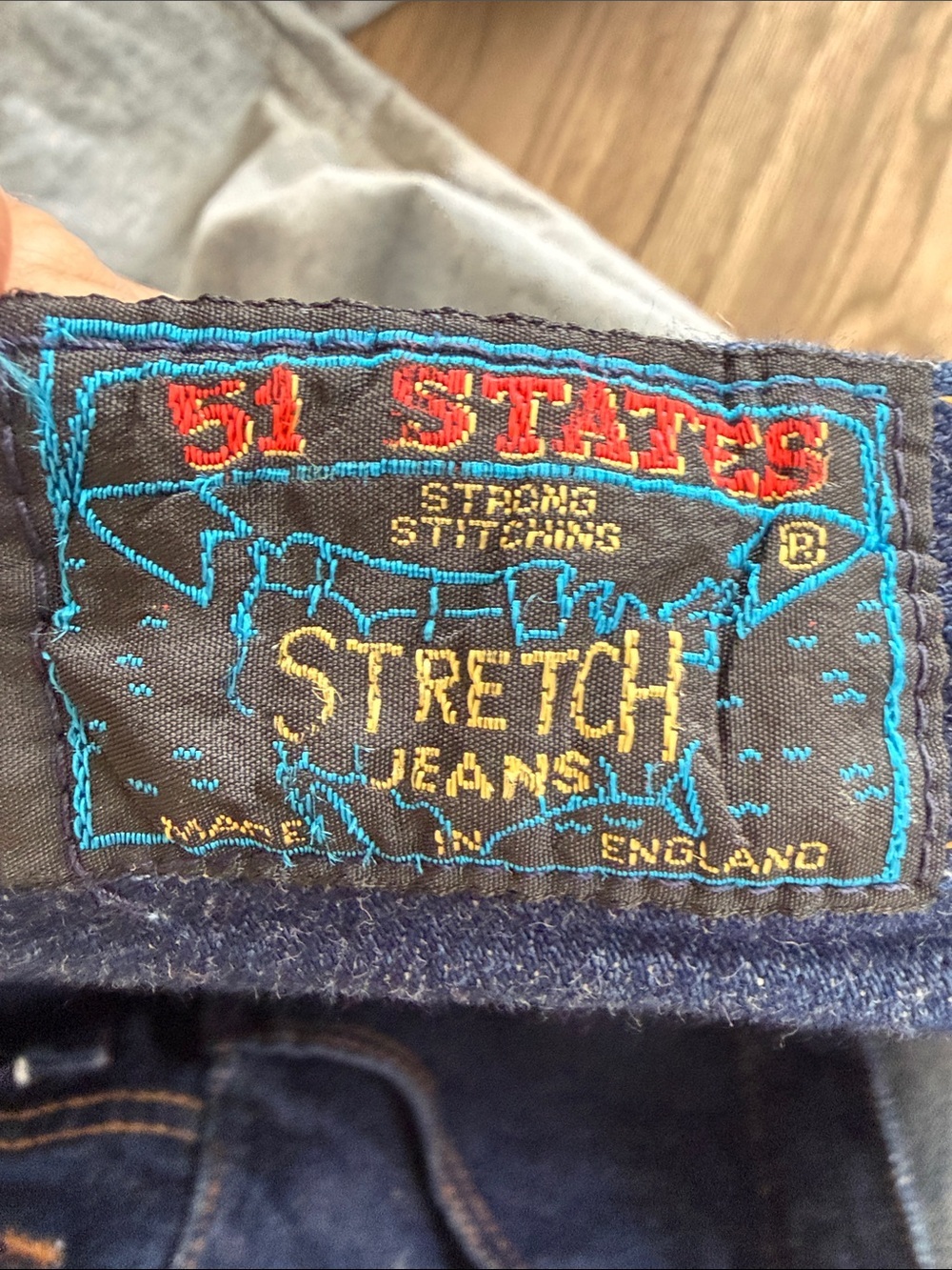 Vintage 51 States Made in England Stretch Jeans High Rise Tapered Dark Wash 29 - Picture 10 of 16